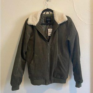 Cotton On Green Corduroy Sherpa Jacket